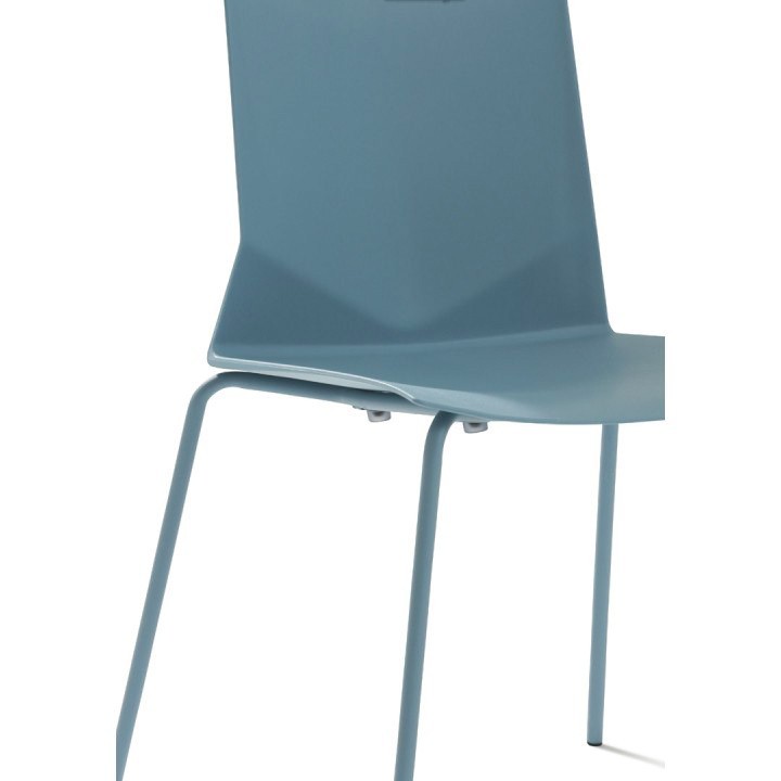 Chaise de bureau 4 pieds Hella bleue - vue rapprochée