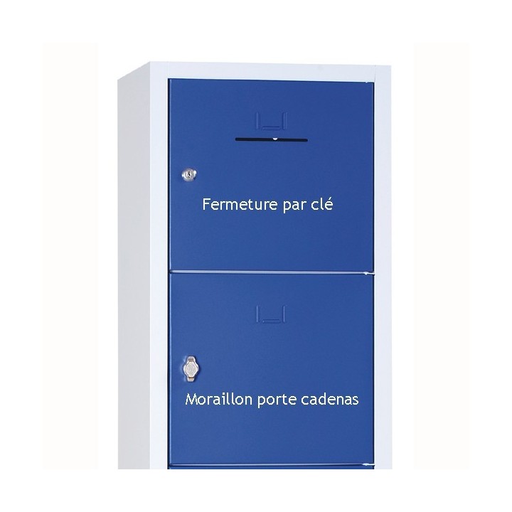 Vestiaire double métallique bi place 2 personnes monobloc | Gosto