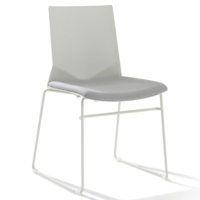 Chaise de bureau Hella avec galette pieds luge