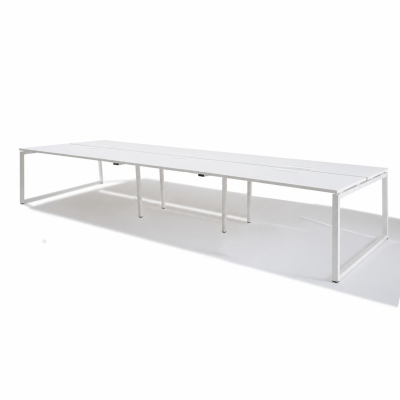 Bench de 6 bureaux pour open space- Gamme Cube