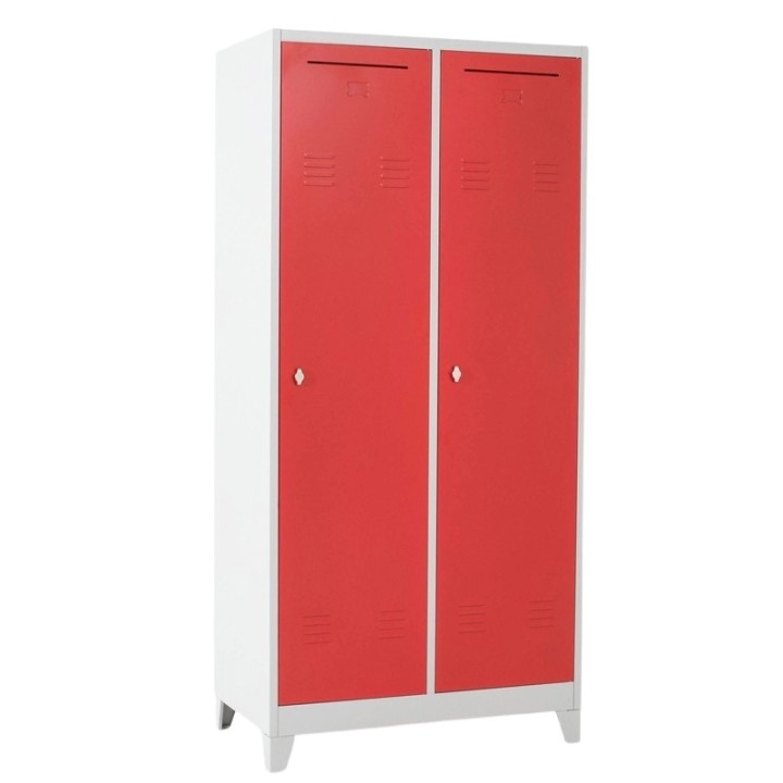 Vestiaire pompier 2 cases, vue générale