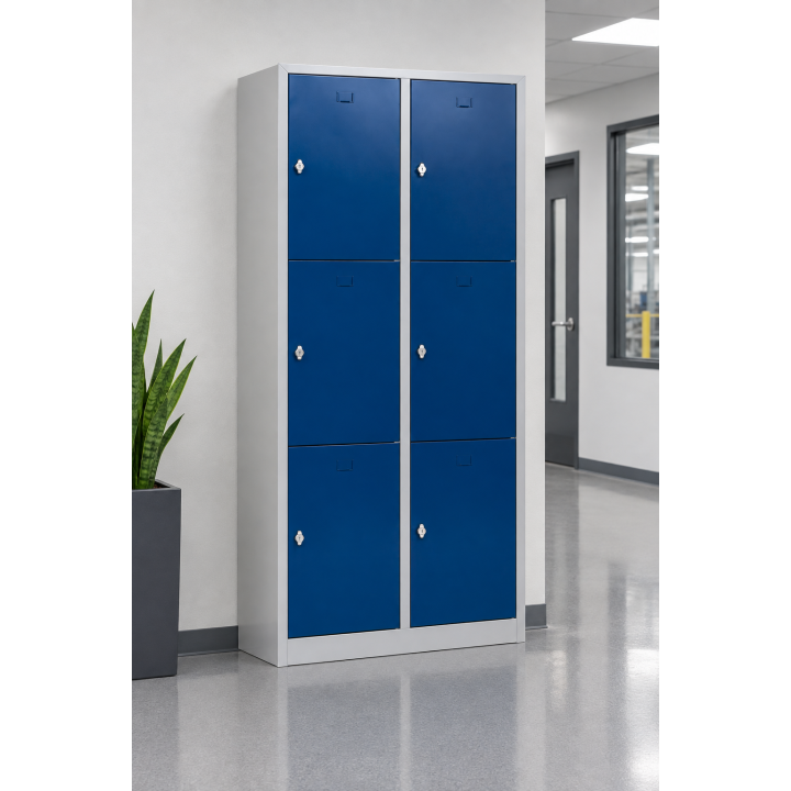 Vestiaire multicases monobloc 6 cases