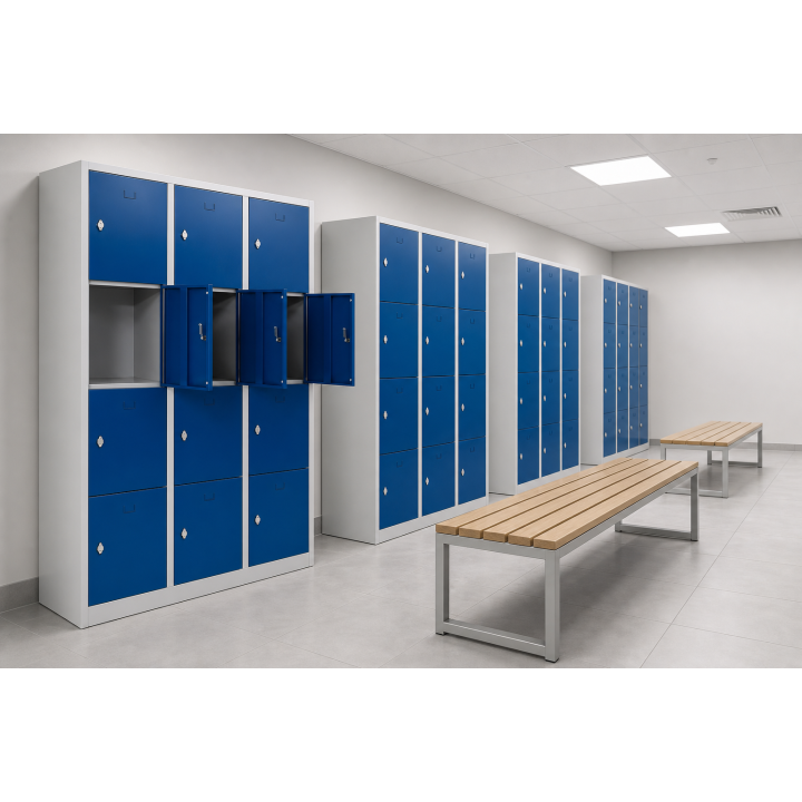 Casier vestiaire multicases 12 portes monobloc