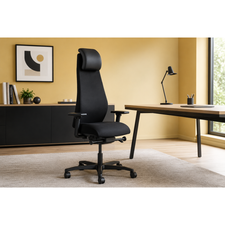 Fauteuil de bureau Cuir Oxford  haut dossier