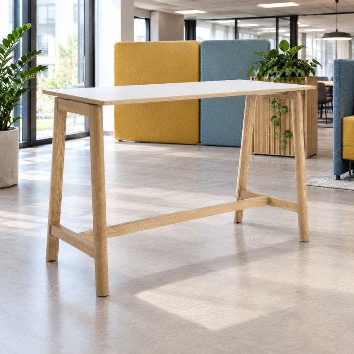 Table de réunion haute en bois - Gosto
