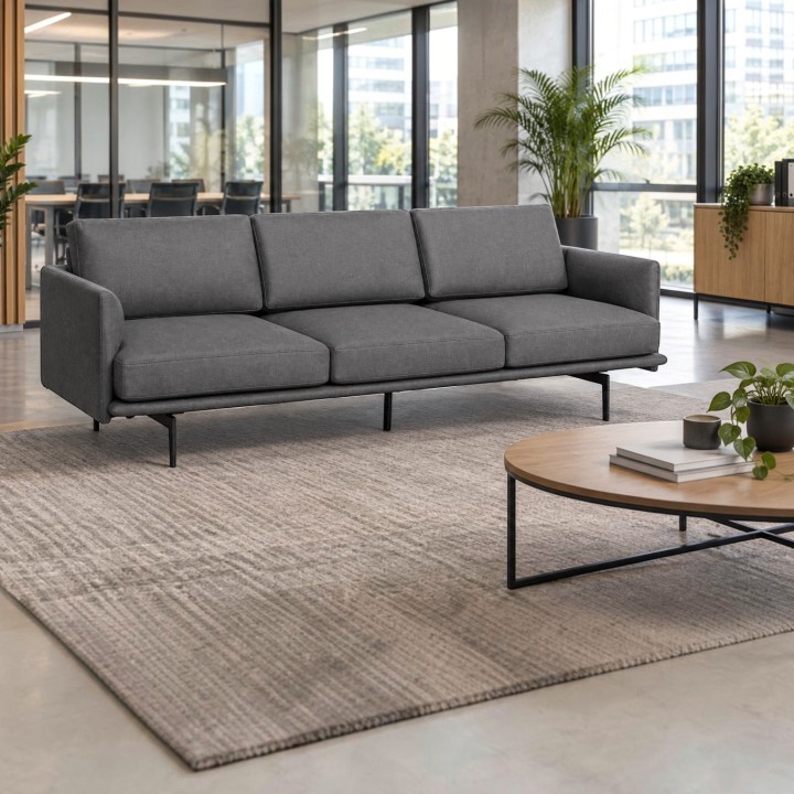 Canapé bureau PU gris anthracite Lou
