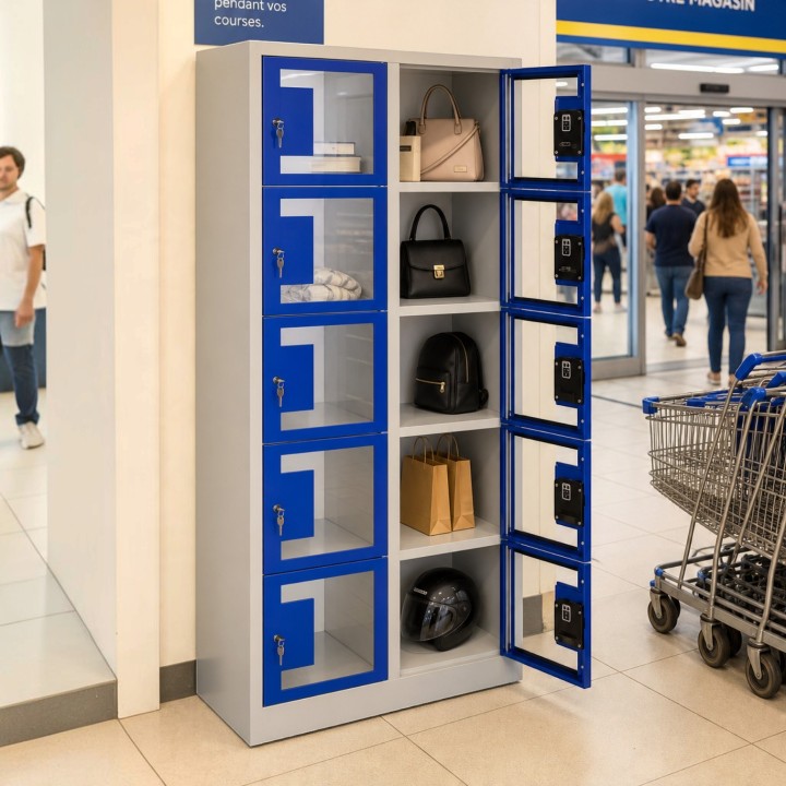 Casier vestiaire consigne 10 cases monnayeur
