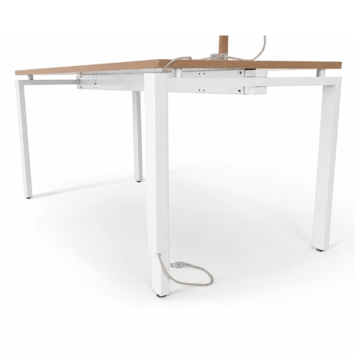 Cache-câble pour bureau pure, piétement blanc