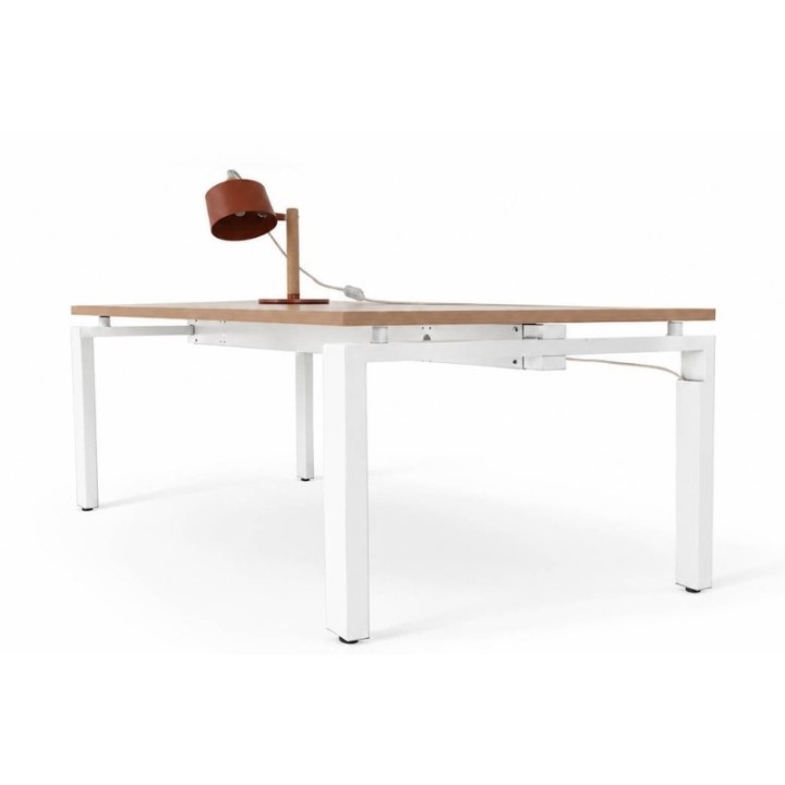 Cache-câble piétement blanc pour bureau Pure