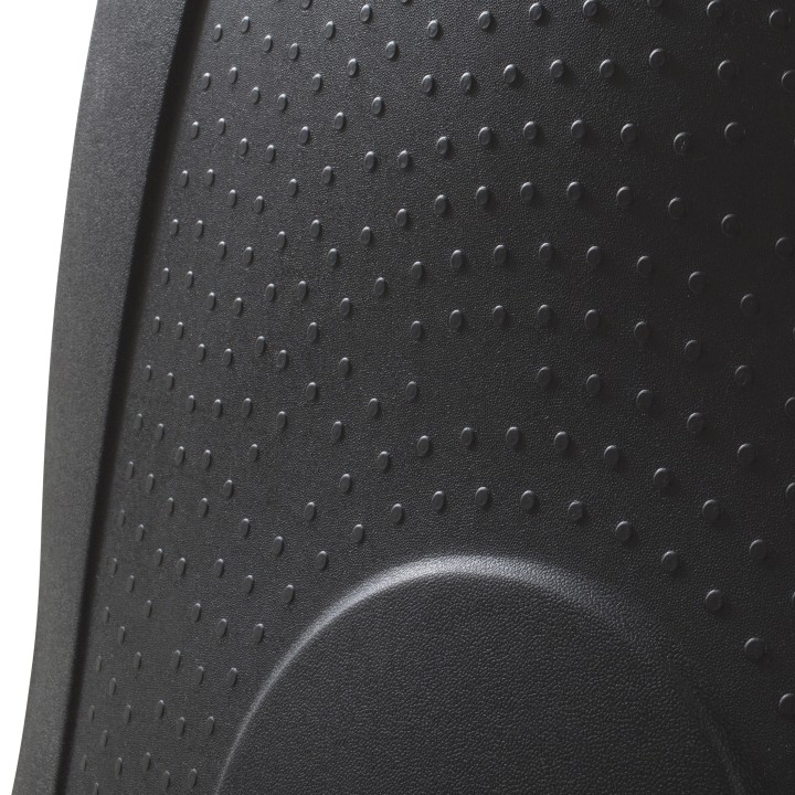 Fauteuil de bureau URBAN noir avec accoudoirs - vue rapprochée dossier de dos