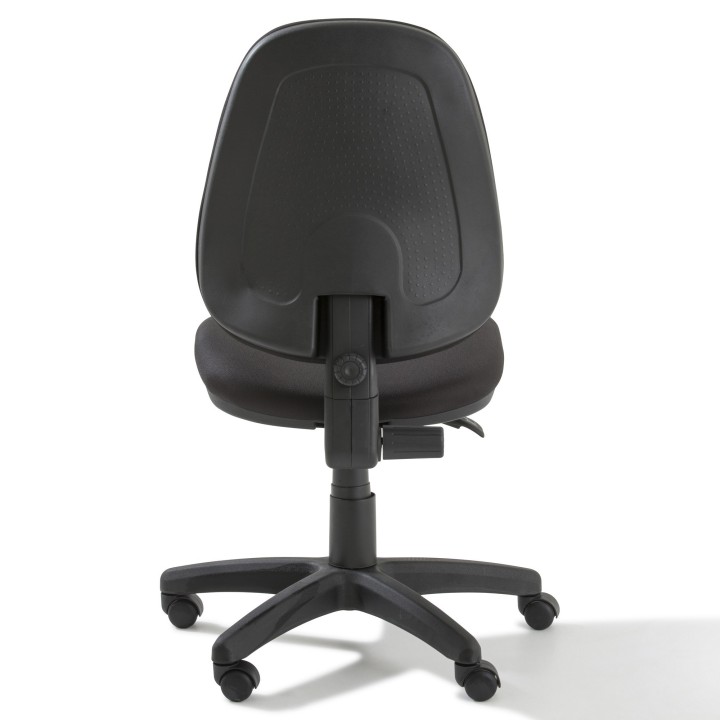 Fauteuil de bureau URBAN noir sans accoudoir - vue de dos