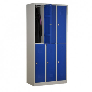 Vestiaire à monter, bi-place, 2casiers