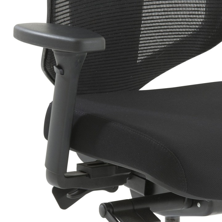 Fauteuil de bureau ergonomique Oxxy noir -  vue rapprochée siège