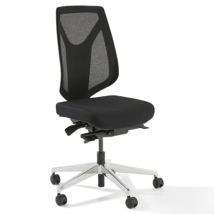 Fauteuil de bureau ergonomique Oxxy sans accoudoirs noir - vue générale