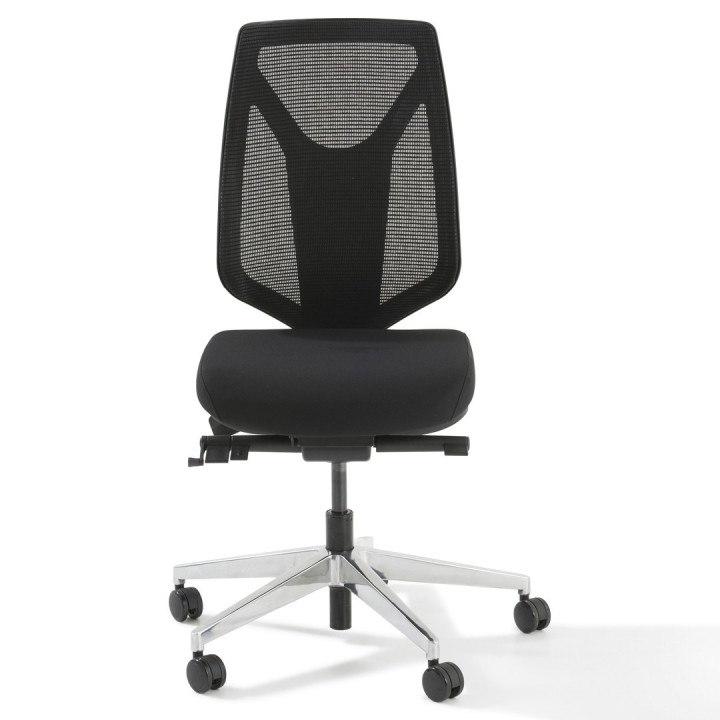 Fauteuil de bureau ergonomique Oxxy sans accoudoirs noir - vue de face