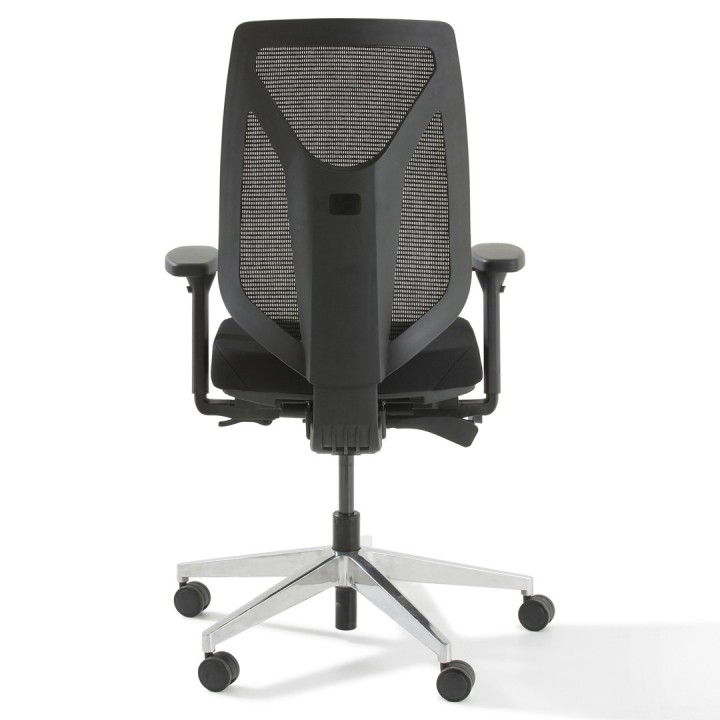 Fauteuil de bureau ergonomique Oxxy avec accoudoirs noir - vue de dos