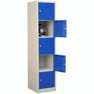Vestiaire en métal monobloc avec 5 cases - Gosto