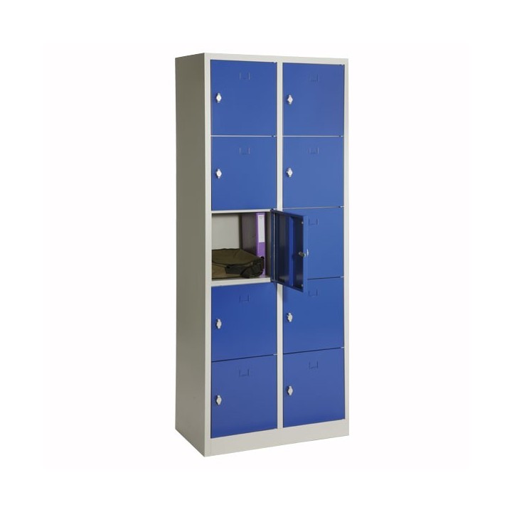 Casier vestiaire métallique monobloc de 10 casiers | Gosto
