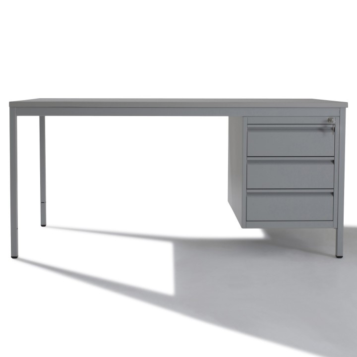 Bureau demi-ministre Professionnel 3 tiroirs Largeur 160cm-Gosto