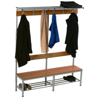 Banc avec 6 patères pour vestiaires longueur 160cm-Gosto