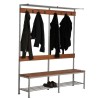 Banc avec 8 patères simple face, dim L 200 cm