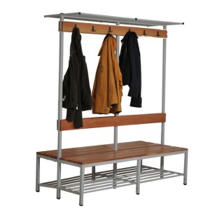 Banc avec 16 patères double face longueur 2 mètres-Gosto