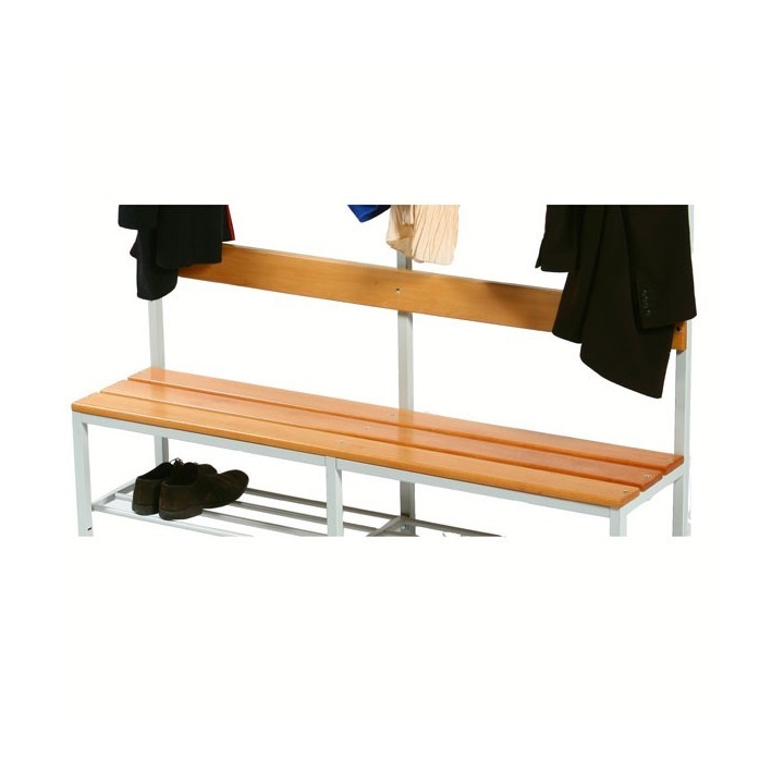 Banc avec 16 patères double face longueur 2 mètres-Gosto
