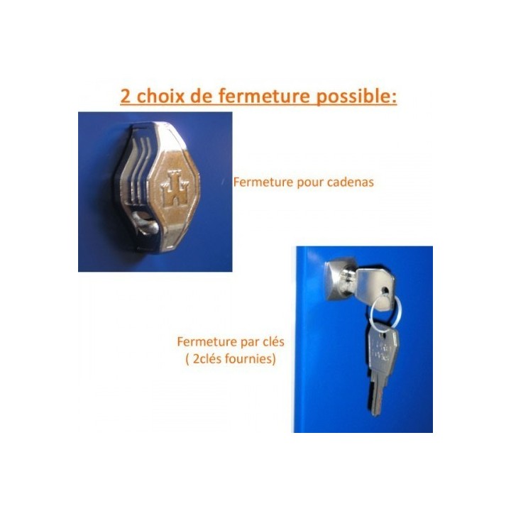 Vestiaire double métallique bi place 2 personnes monobloc | Gosto
