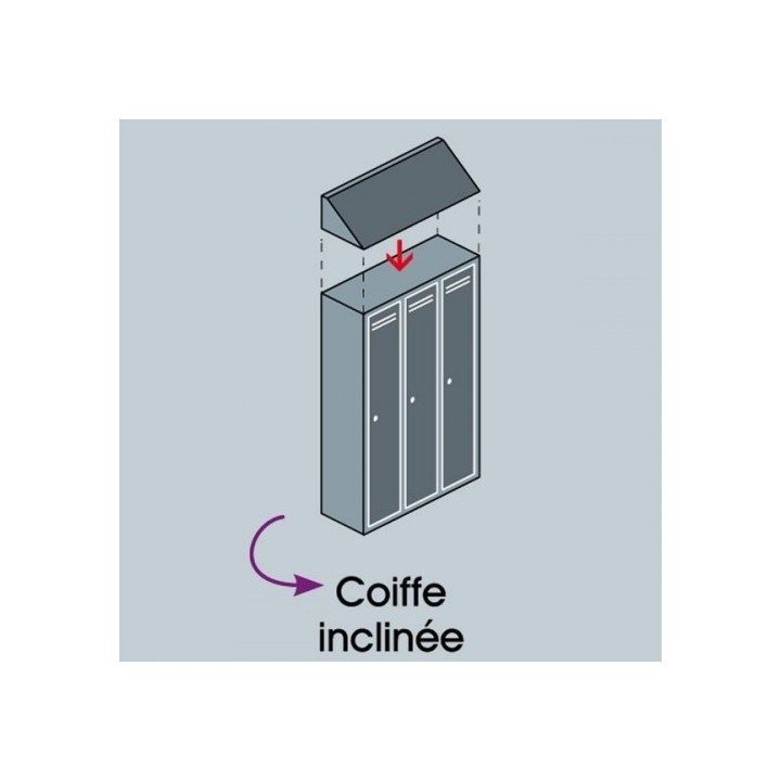 Vestiaire double bi place 4 cases métallique | Gosto