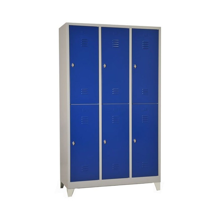 Vestiaire Industriel double bi place 6 cases métallique |  Gosto