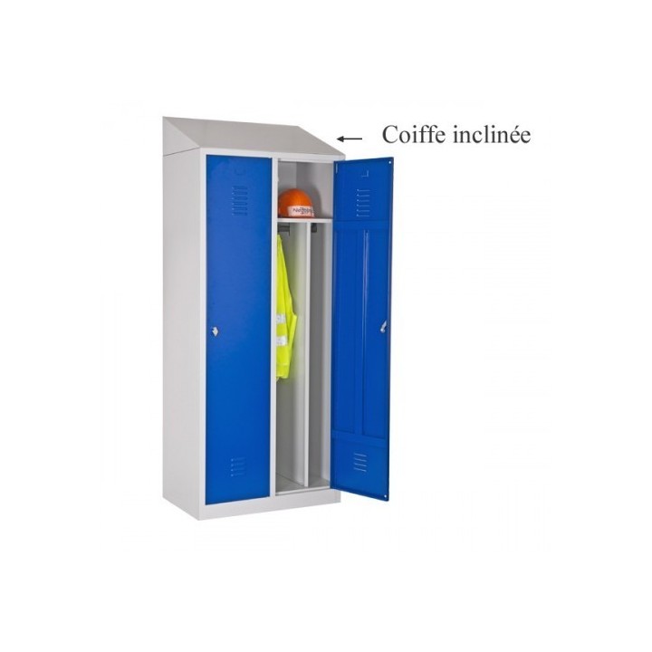 Vestiaire double bi place 4 cases métallique | Gosto