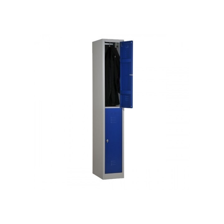 Vestiaire métallique industriel double bi-place 2 cases | Gosto