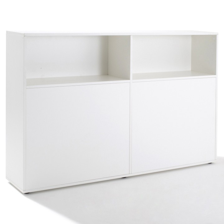 Armoire de rangement bureau double accès en bois-Gosto