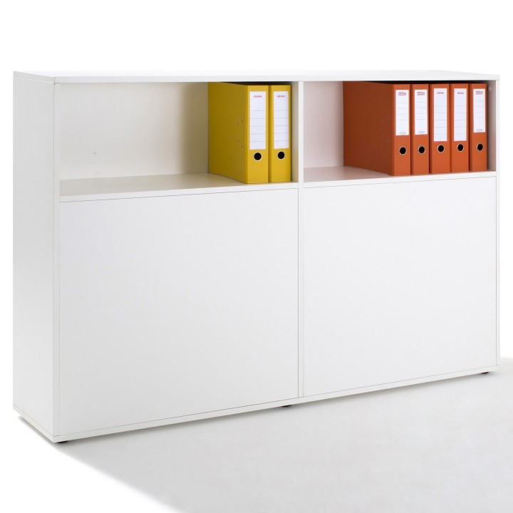 Armoire de rangement bureau double accès en bois-Gosto