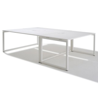 Bureau bench 3 personnes pour Open space Gamme Cube-Bench, pôle de 3 bureaux - Gosto