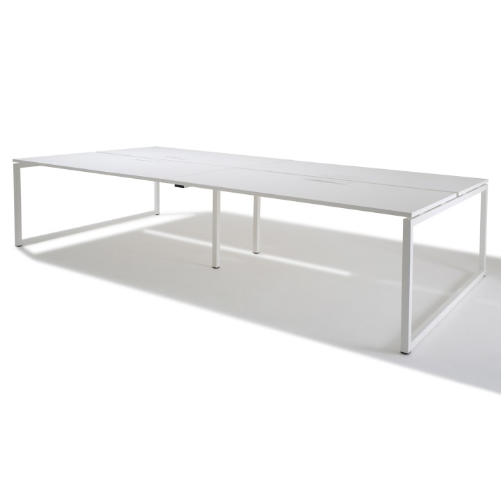 Bureau bench opens space 4 personnes - Gamme Cube - gosto