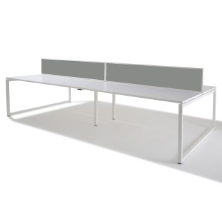 Bureau bench opens space 4 personnes - Gamme Cube - gosto