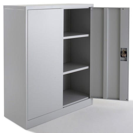 Armoire Métallique Verrouillable PROREGAL Elephant - 180x120x40 Cm, 4 étagères, Gris Clair
