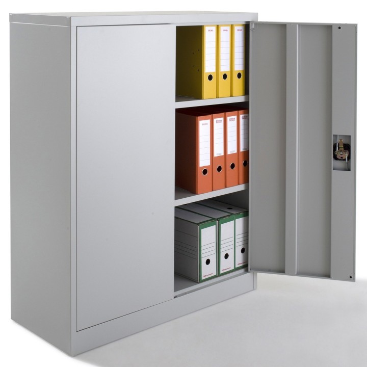 Armoire métallique de bureau porte battante monobloc H120XL92XP40cm-GOSTO