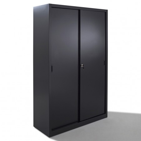 Armoire portes coulissantes métallique H195xL120xP45cm