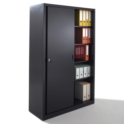 Armoire portes coulissantes métallique H195xL120xP45cm