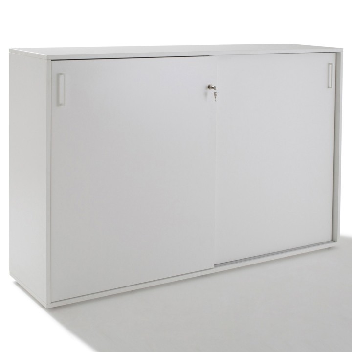 Armoire 2 portes coulissantes bois H74cm et H109cm