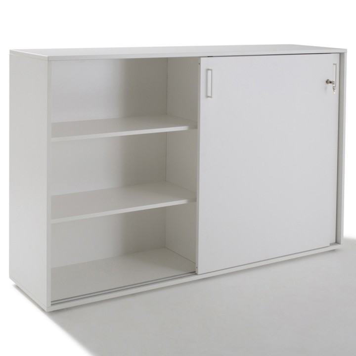 Armoire 2 portes coulissantes bois H74cm et H109cm