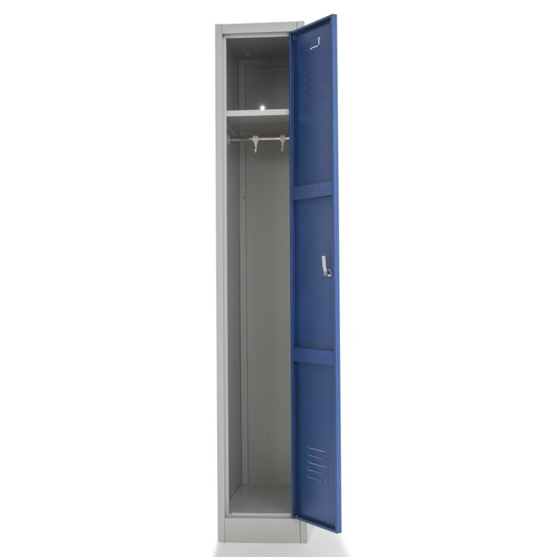 Vestiaire industrie propre ouvert : un compartiment unique avec tringle porte-cintres