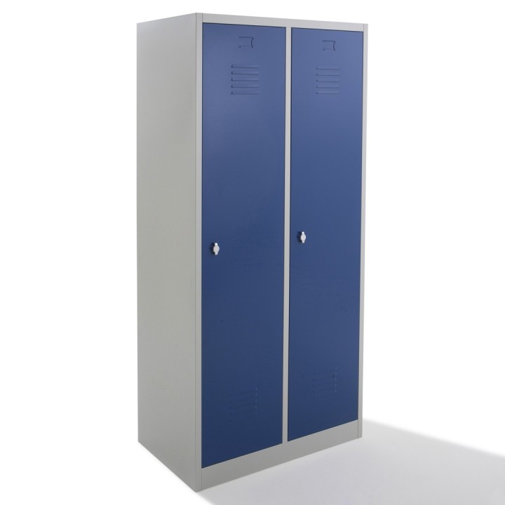 Vestiaire industrie salissante monobloc 2 cases - metallique | Gosto