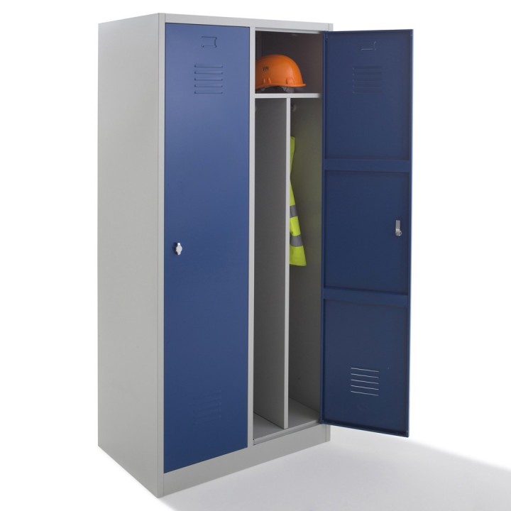 Vestiaire industrie salissante monobloc 2 cases - metallique | Gosto