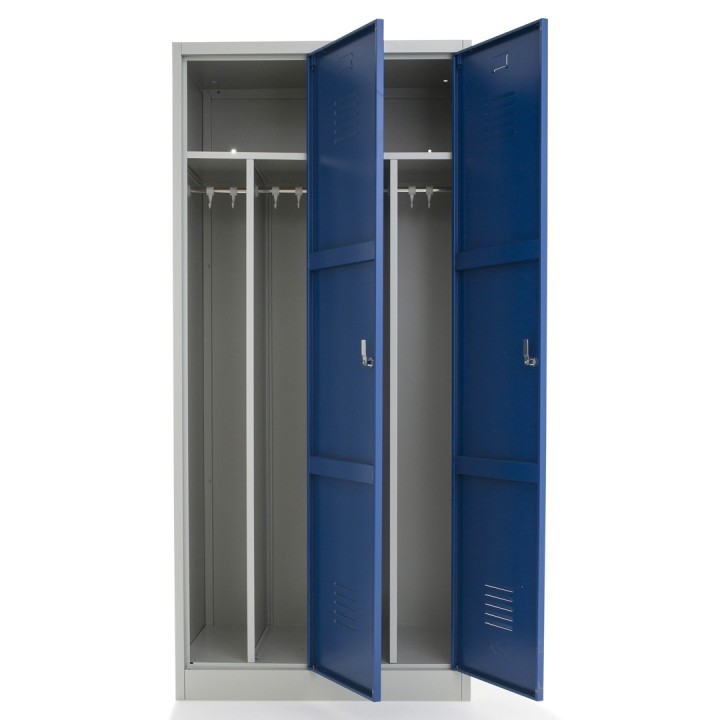 Vestiaire industrie salissante monobloc 2 cases - metallique | Gosto