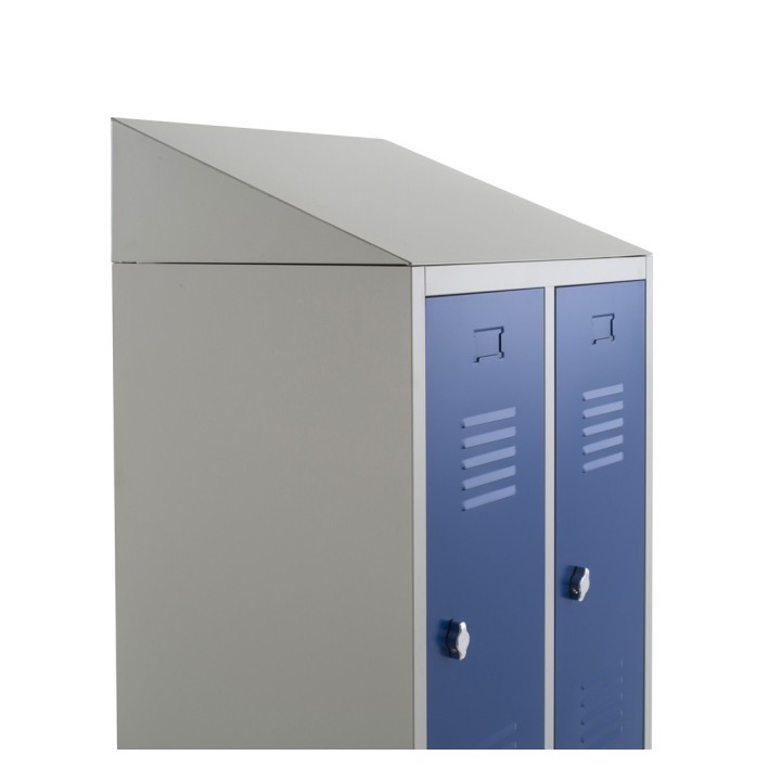 Vestiaire industrie salissante monobloc 2 cases - metallique | Gosto