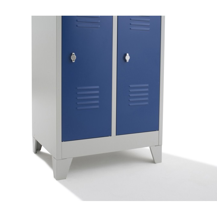 Vestiaire industrie salissante monobloc 2 cases - metallique | Gosto