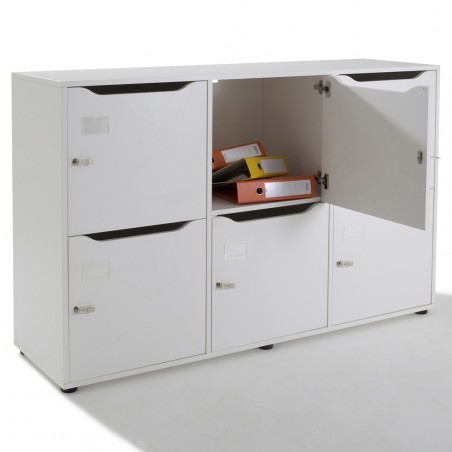 Vestiaire meuble casier en bois 6 cases Gosto